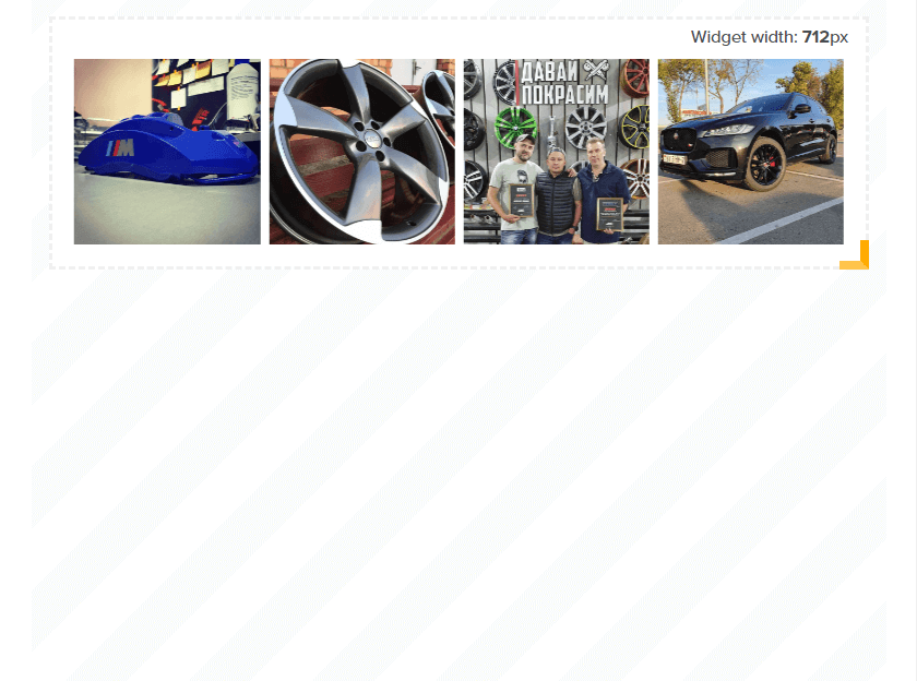 Слайдер инстаграм галереи на сайте встроенный - 4 изображения